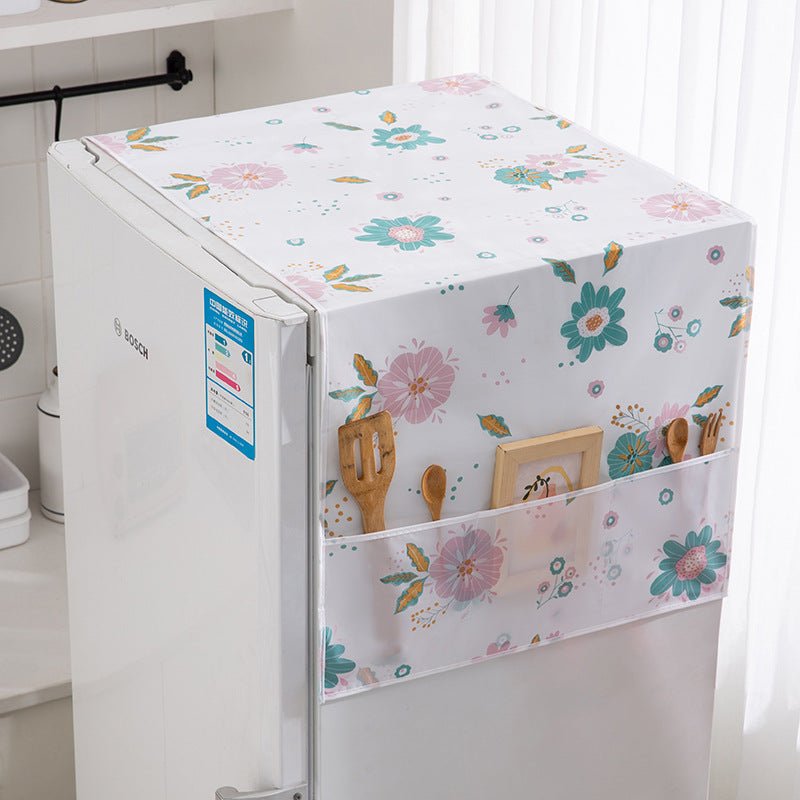 Refrigerator dust cover waterproof and oil-proof refrigerator cover