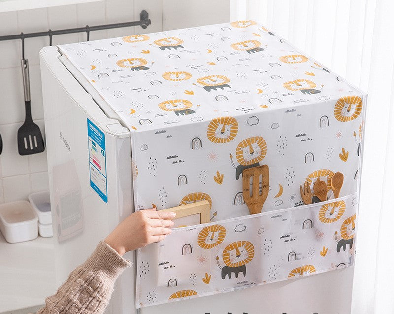 Refrigerator dust cover waterproof and oil-proof refrigerator cover