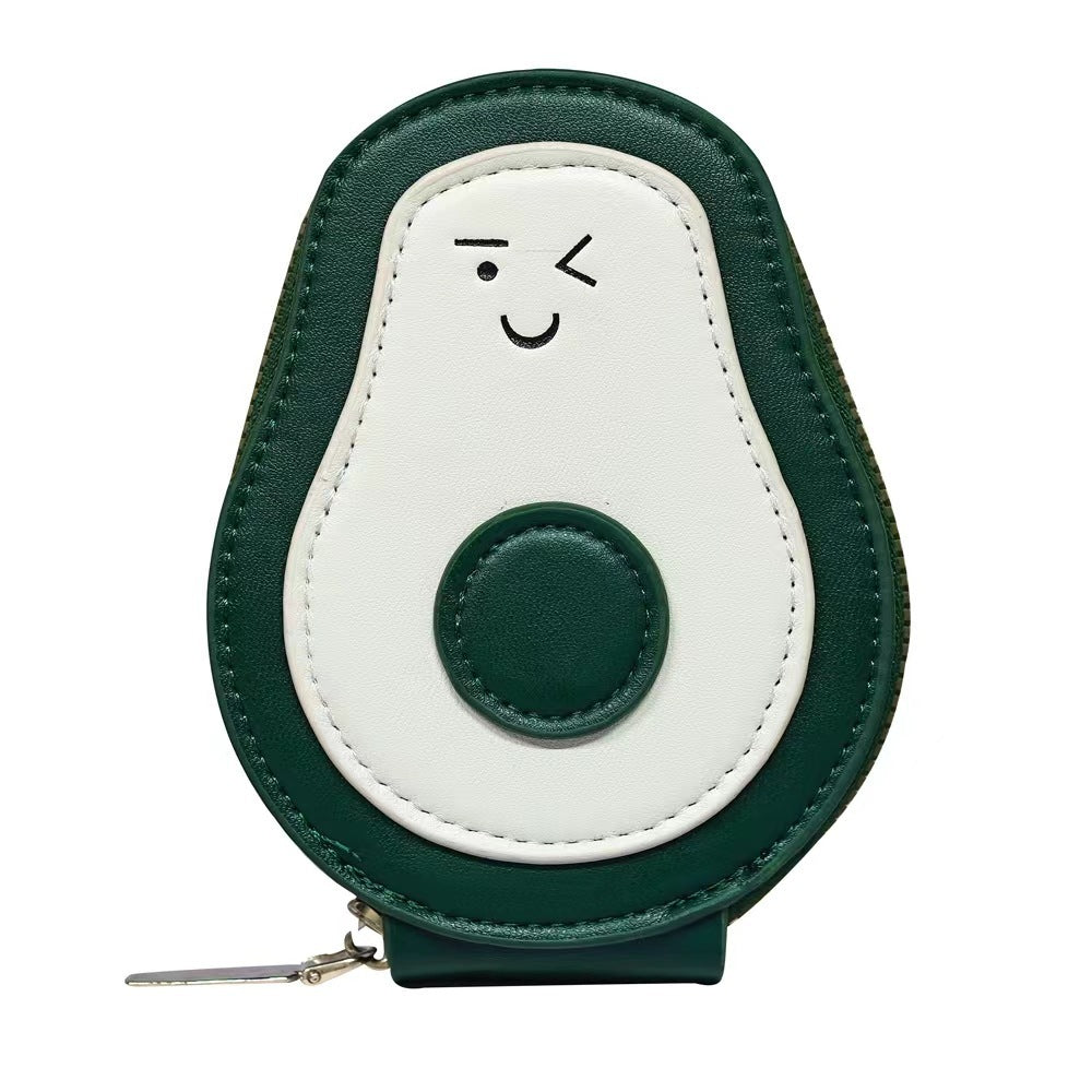 card holder, PU avocado mini cute coin purse