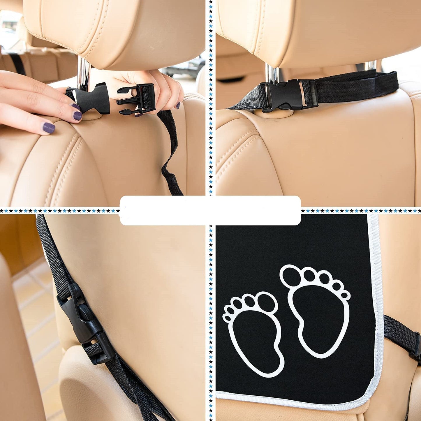 Car seat anti-kick pad, anti-scratch anti-kick seat protection
