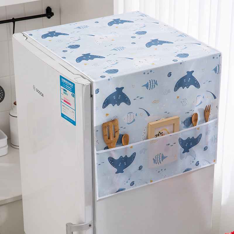 Refrigerator dust cover waterproof and oil-proof refrigerator cover
