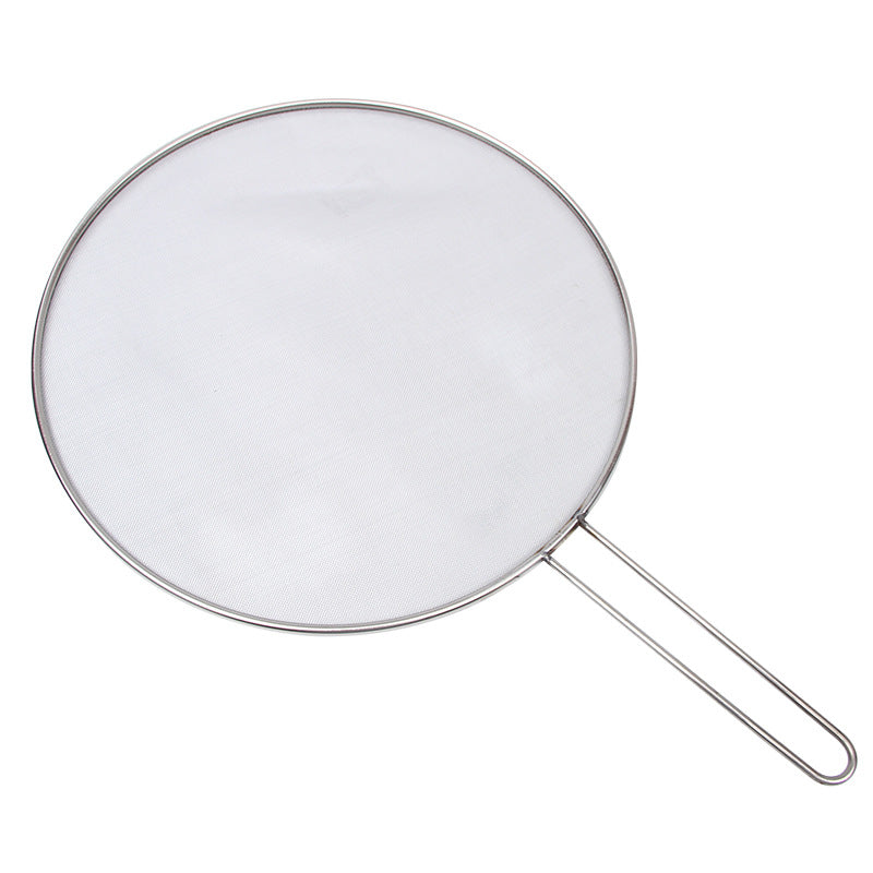 oil cover splash-proof multi-function handle foldable frying basket kitchen tools stainless steel round frying basket