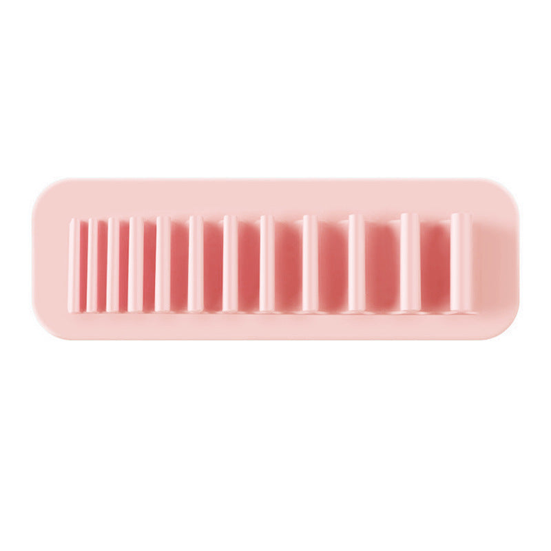 Silicone makeup brush drying rack, wall-mounted