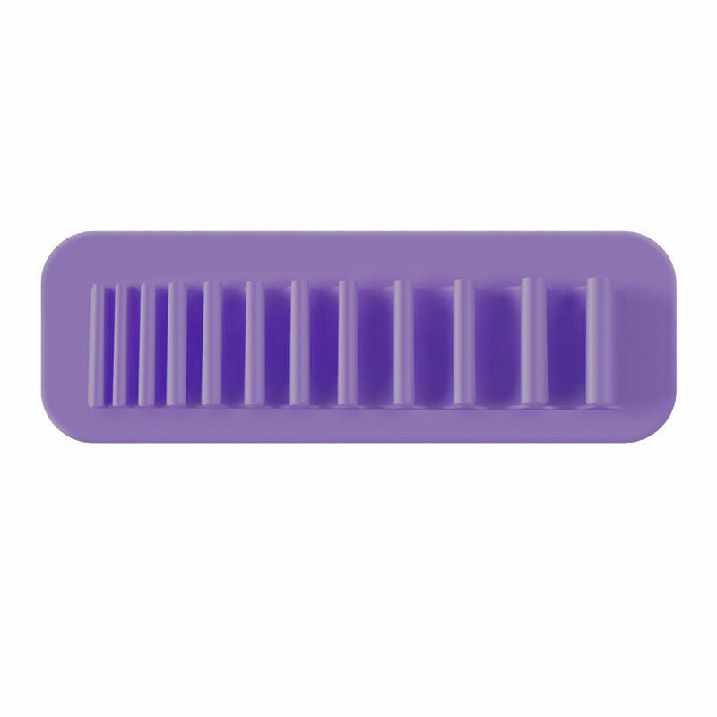 Silicone makeup brush drying rack, wall-mounted