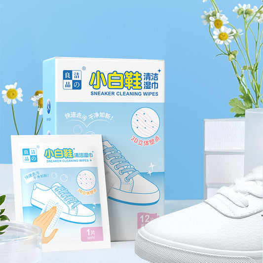 0820 Shoe wipes for white shoes, disposable, free-wash, stain-removing, portable, cleansing wipes