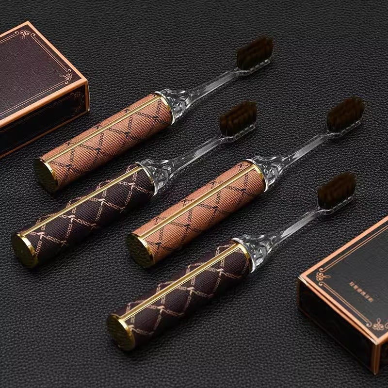 0922 4-Piece Portable Toothbrush Leather