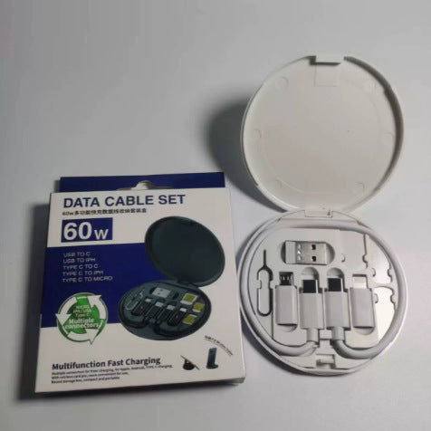 0816 Charging cable, 60W USB five-in-one Data cable Fast charger