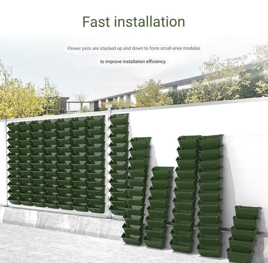 0118 Stackable flower wall pot