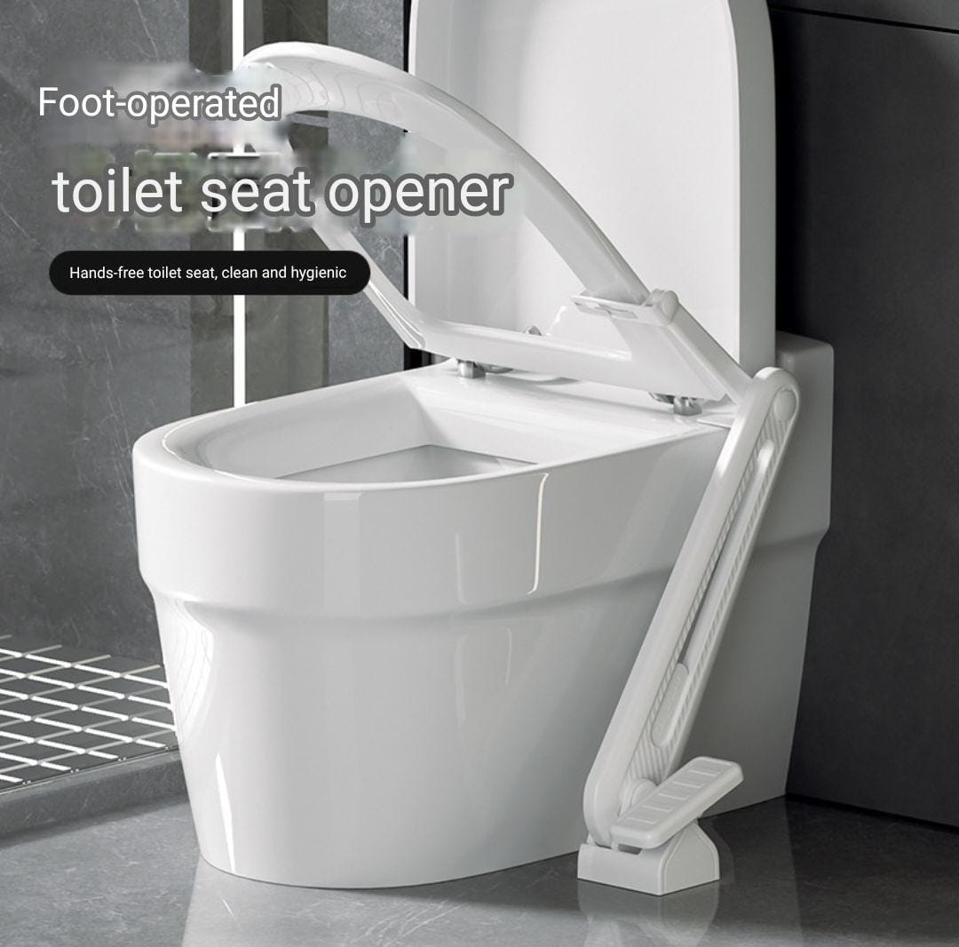 0120 Foot operated toilet seat opener