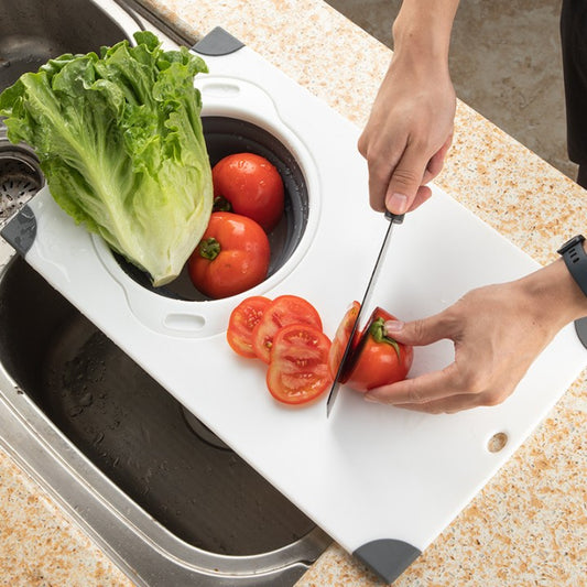 0316m Cutting Board with Drain Basket