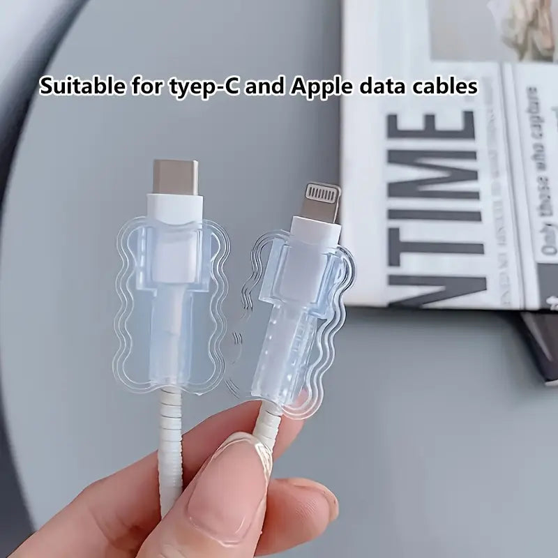 2/5pcs Mobile Phone Charging Sleeve: Protect Your from Breaking and Disconnecting Applicable to Apple Data Cable iPhone 15 16 17