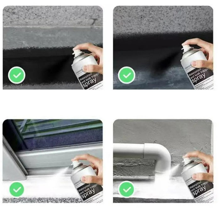 Waterproof and leak trapping spray