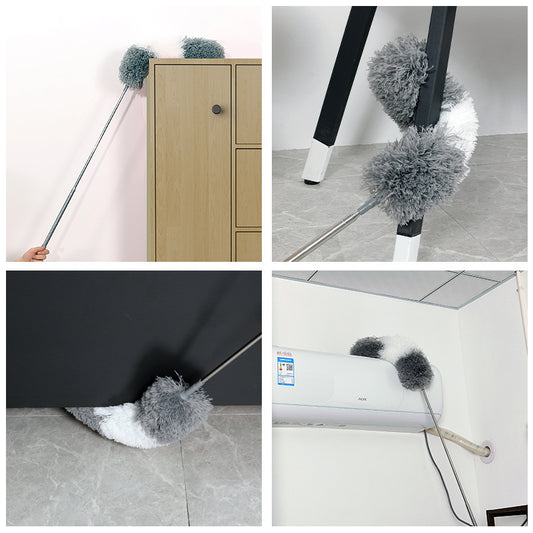 Feather duster dust cleaning ceiling electrostatic adsorption dust cleaning extended retractable duster