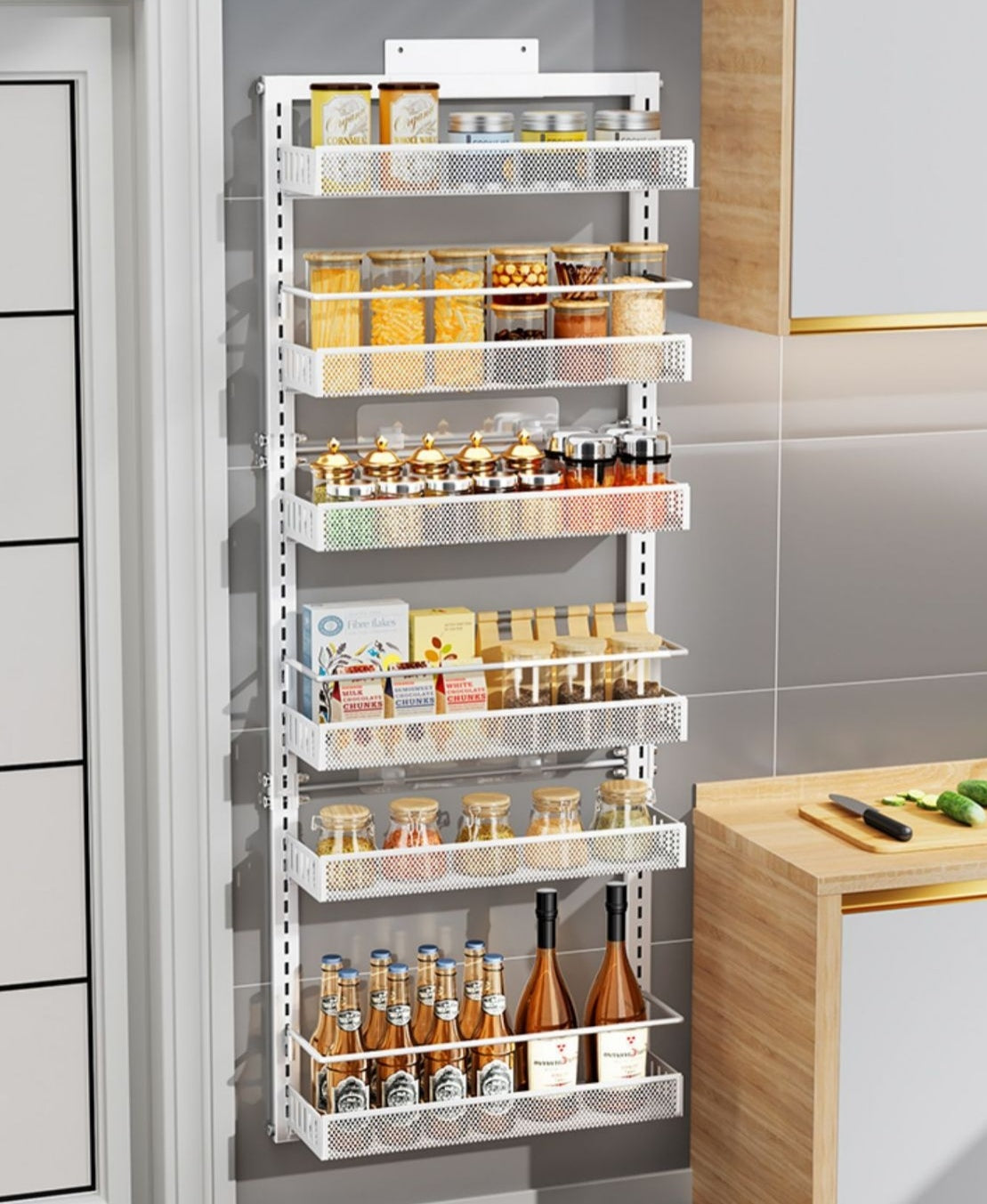0724 Adjustable wall Layered storage rack