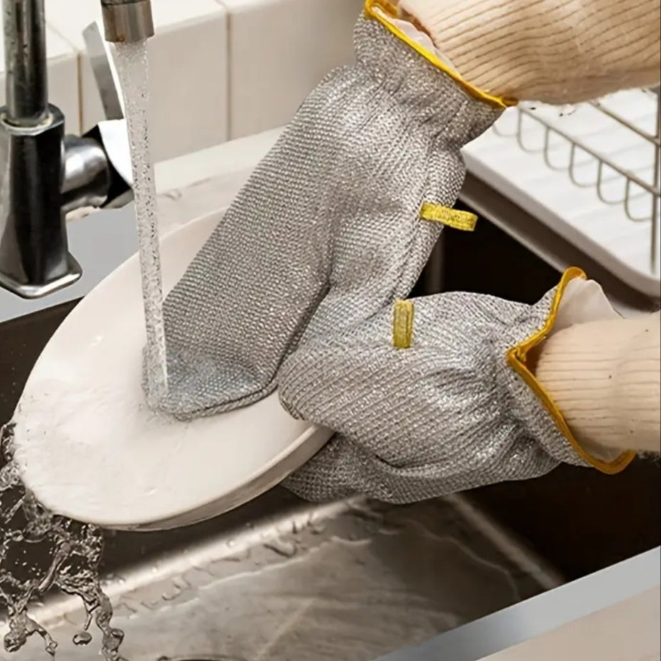 0914c Steel wire dishwashing gloves (2pcs)