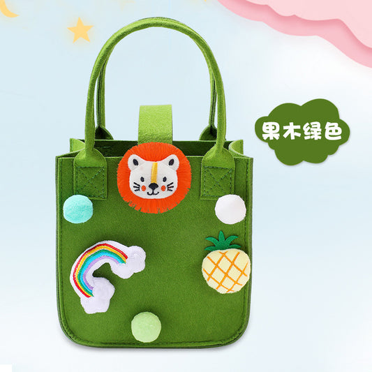 1103 Cartoon Children Handbag Gift Bag +bottle + lunchbox