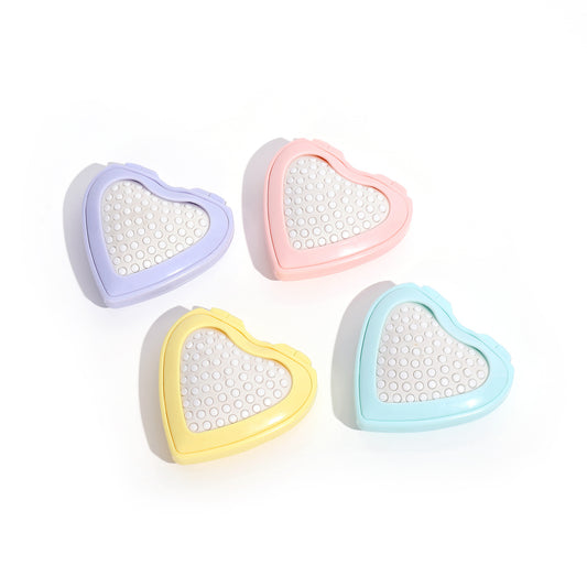 1120c Heart Shape Folding Portable Mirror Comb