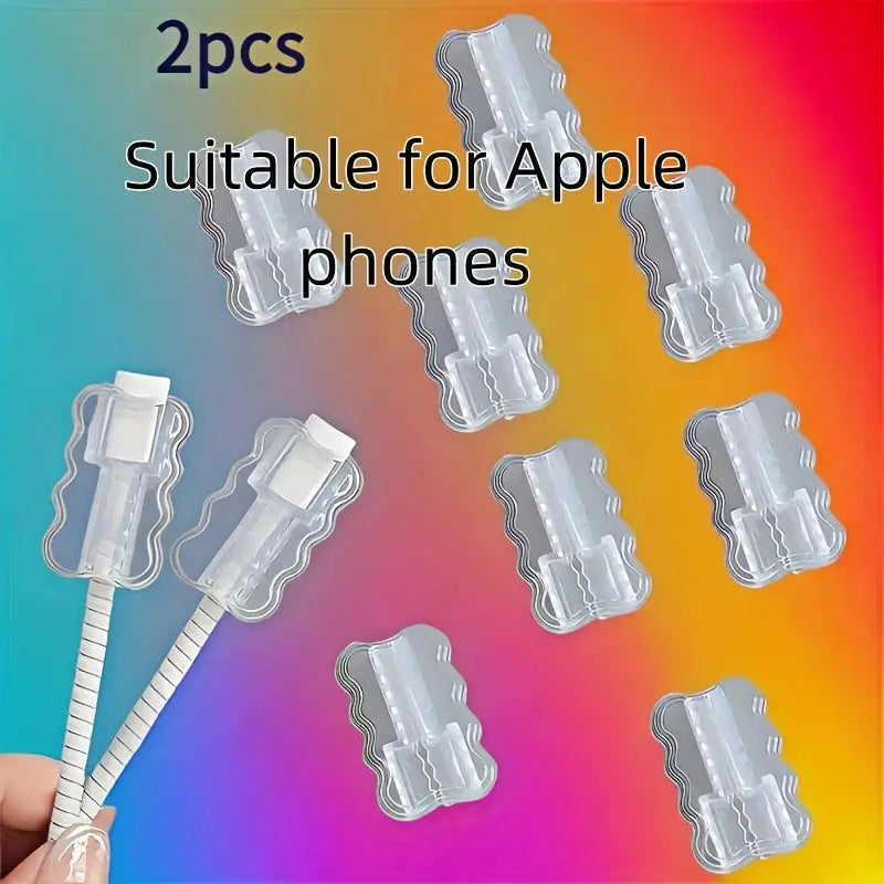 2/5pcs Mobile Phone Charging Sleeve: Protect Your from Breaking and Disconnecting Applicable to Apple Data Cable iPhone 15 16 17