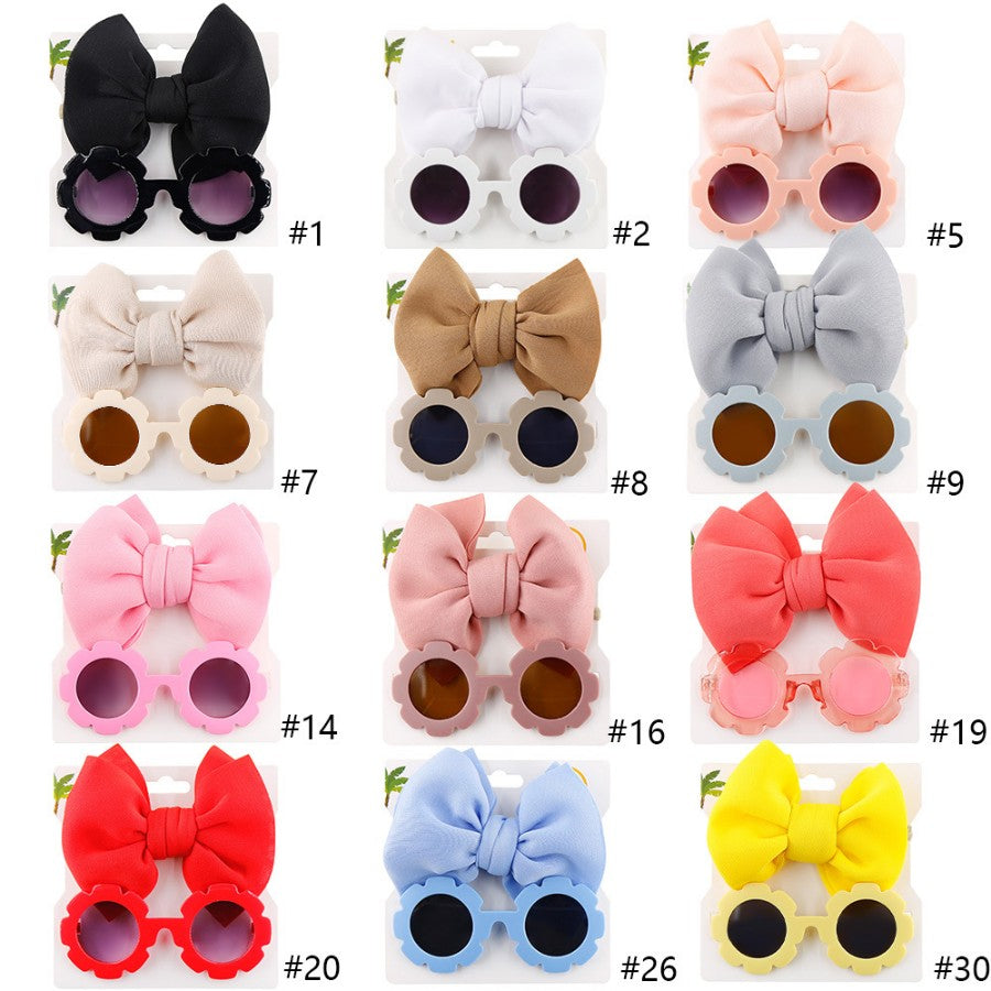 Children Sun glasses and Hair RIbbon