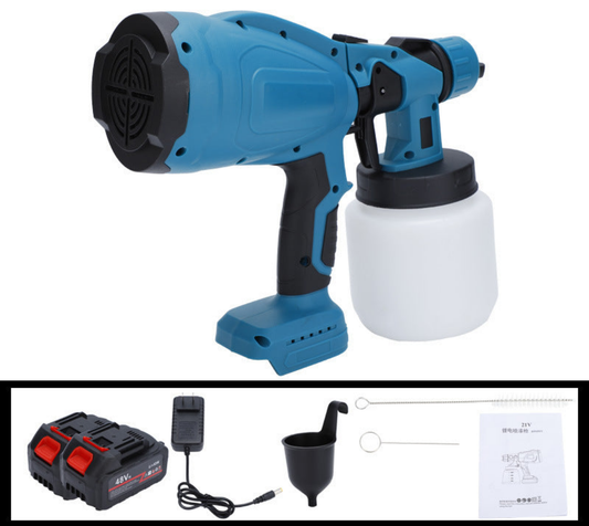 Spray gun, 21V lithium battery wireless spray machine paint woodworking spray gun