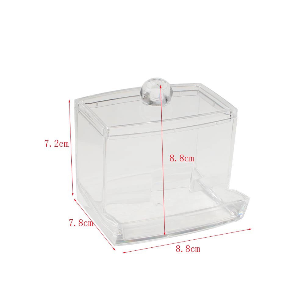 Transparent cotton box, with lid toothpick storage box
