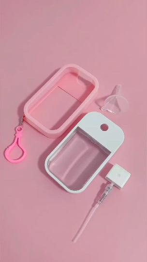 Spot 50ml portable card spray bottle 45ml alcohol spray pot perfume hand sanitizer bottle silicone set