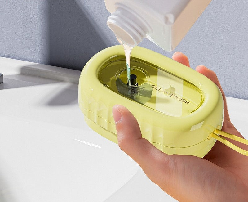 Soft rubber foaming roller laundry detergent underwear underwear cleaning brush press liquid multifunctional laundry brush