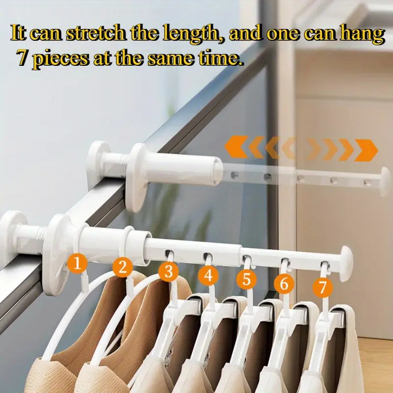 Travel clothes rack, punch-free telescopic clothes rack, balcony clothes drying artifact, foldable clothes rack, portable clothes rack