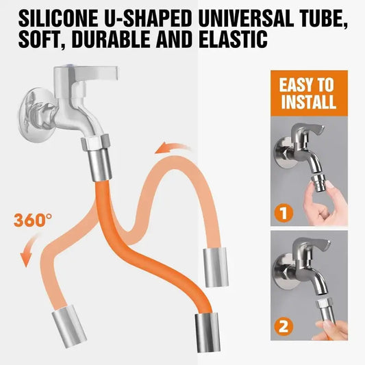 Water Faucet Extension Pipe, Universal Extended Water Pipe, Anti-Splash Extension Pipe