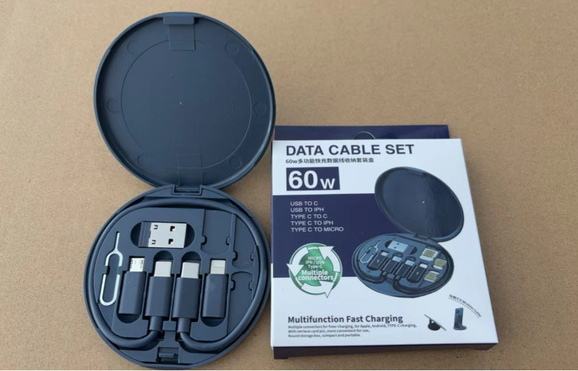 0816 Charging cable, 60W USB five-in-one Data cable Fast charger