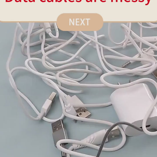 Large Capacity Cable Organizer Box with Transparent Partition (Includes 10 Storage Straps) - Desktop Wire Management, Suitable for Power Strips, Chargers, And Home Office Supplies. Wire Storage Organizer, Ideal for Electronic Cables.