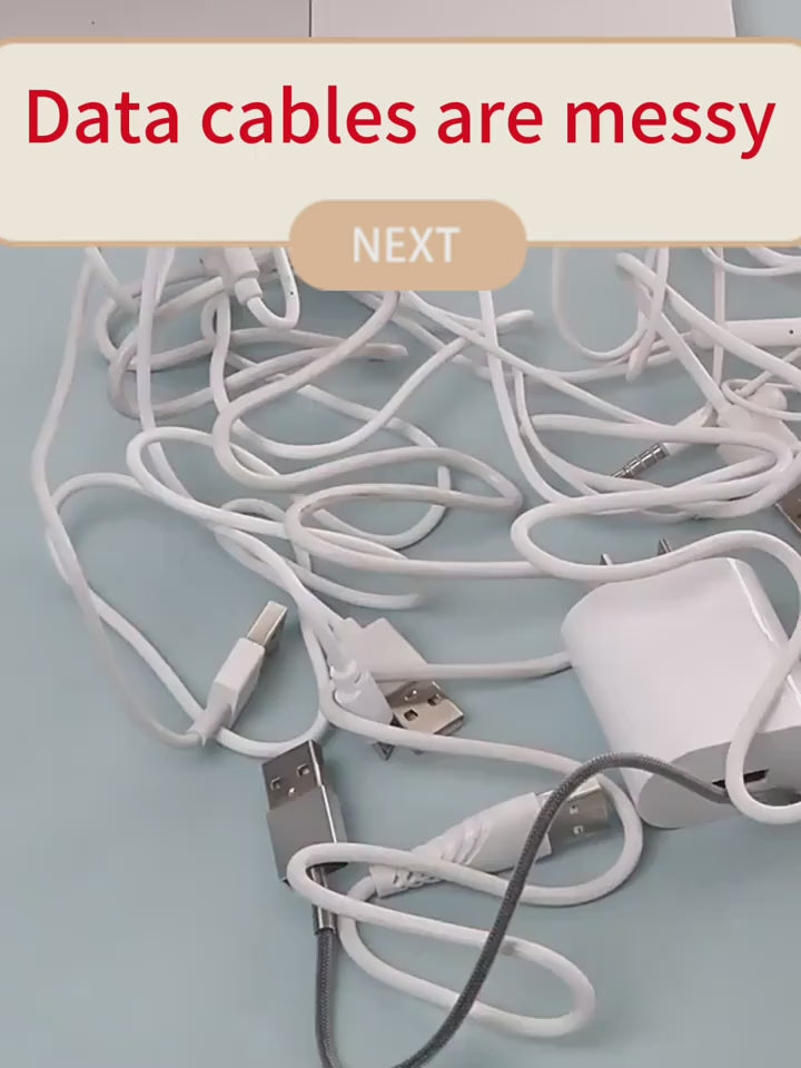 Large Capacity Cable Organizer Box with Transparent Partition (Includes 10 Storage Straps) - Desktop Wire Management, Suitable for Power Strips, Chargers, And Home Office Supplies. Wire Storage Organizer, Ideal for Electronic Cables.