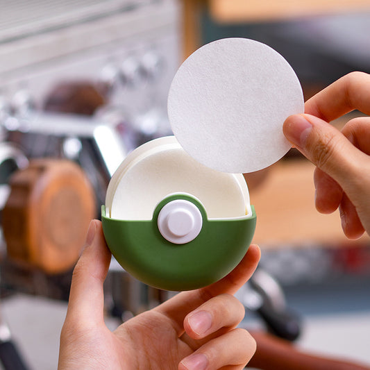 Coffee machine powder bowl filter paper storage box pot round filter paper storage rack water distribution net storage refill handle