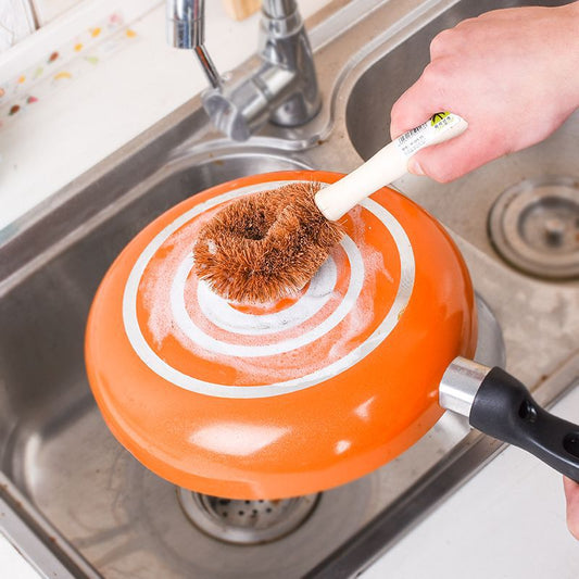 Pot brush wooden handle pot washing pot brush