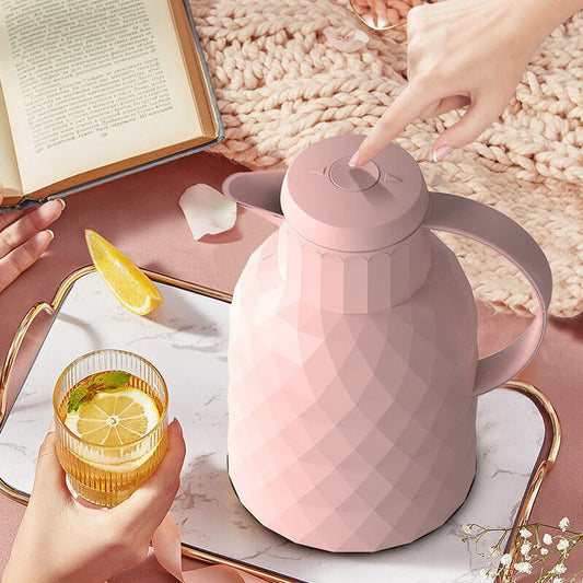 Thermos pot large capacity lead-free glass liner 24h insulation dormitory household hot water pot with lid thermos