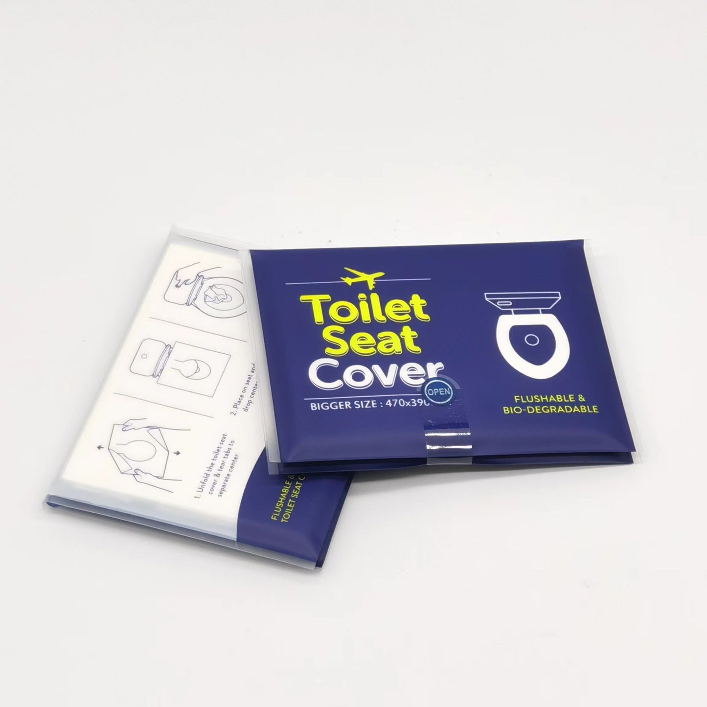 disposable toilet seat pads individually packaged water-soluble wood pulp paper material double layer/single layer